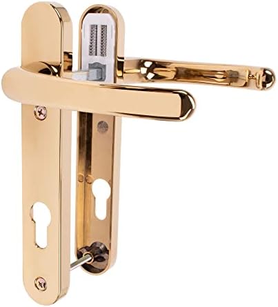 Hoppe Gold Atlanta Pair Handle 92PZ Or 92mm Sprung Lever UPVC Door hoppe-gold-atlanta-pair-handle-92pz-or-92mm-sprung-lever-upvc-door