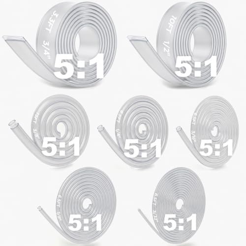 Image of 5:1 Heat Shrink Tubing Roll Kit, 5:1 Adhesive Lined, 7 Diameters, Total 16.5M Marine Grade Dual Wall, Waterproof Electrical Wire Shrink Wrap Tubing – for Industrial & Automotive (7 Size, 16.5M)