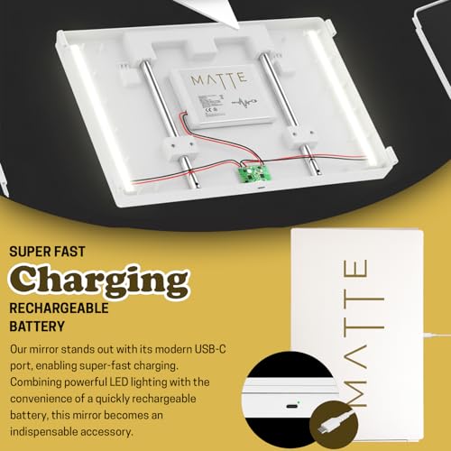 Miniatura 5 de Espejo 360 Grados Para Mujer Con Led Peinado Y Corte De Cabello Altura Ajustable Con Ganchos 3 Caras Plegables Accesorio Para Cabello Largo Y Mediano Espejo Tríptico Iluminado