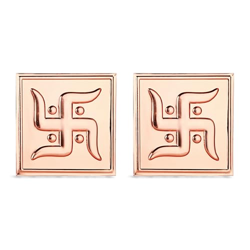 Image of Pray Everyday Swastik Copper Yantra - Pack of 2