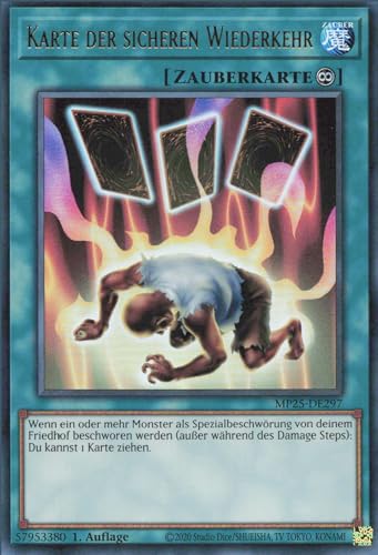 Karte der sicheren Wiederkehr MP25-DE297 Ultra Rare Deutsch Boosterfrisch 1. Auflage - 2025 Mega-Pack Tin - mit ReCollectibles-Versandschutz - für Yu-Gi-Oh!
