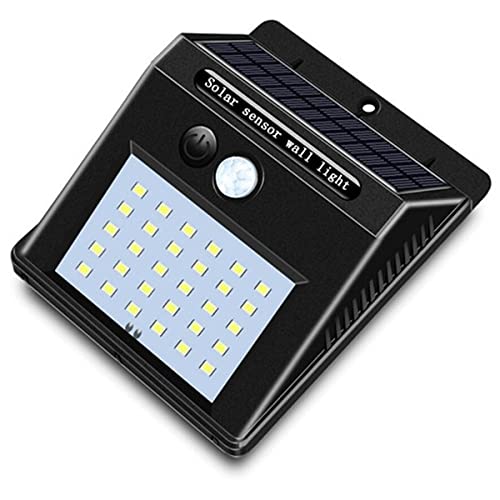 Luminaria Solar Parede 30 Leds Sensor de movimento Energia Lampada kit 5 unid luz externa