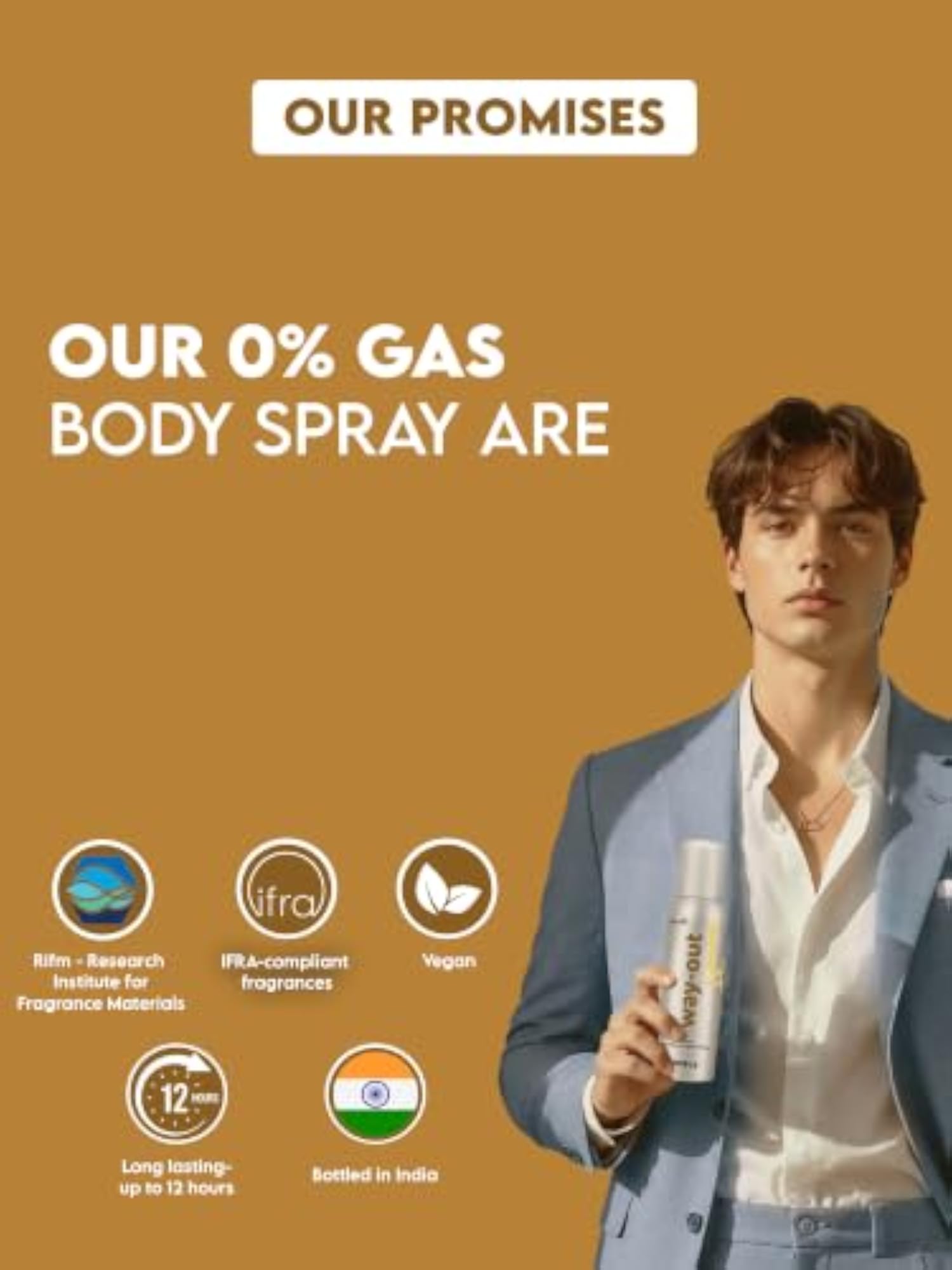 Noble 0% No Gas Deodorant Pack of 3 for Men