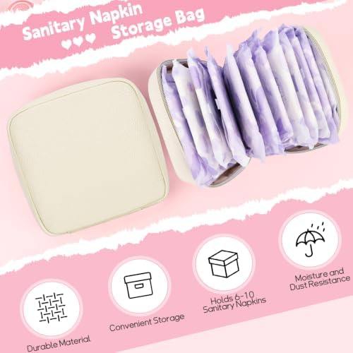 Desing Wish Period Bag Soft PU Leather Wide Opening Sanitary Napkin Bag — view 3