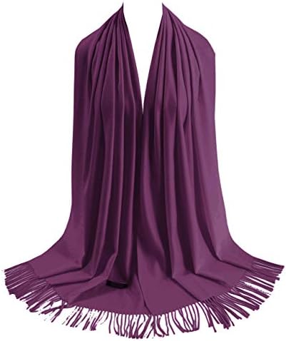 DiaryLook Ladies Winter Warm Scarf Women Pashmina Shawls Wraps Brides Bridesmaids Wedding Evening Dresses Solid Color