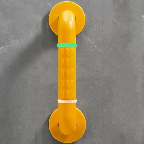 DIHRVTHC Barra de Apoyo Antideslizante – Asidero de Seguridad de Pared para Ducha, Inodoro, bañera y escaleras(Giallo,38cm)