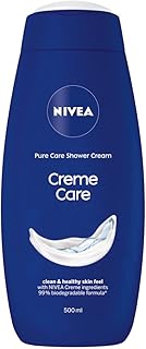 NIVEA Shower Creme Care Pack of 6 (6 x 500ml), Caring Shower Body Wash Enriched with Pro Vitamin B5, Moisturising Shower Gel, Skin Moisturiser with NIVEA Scent