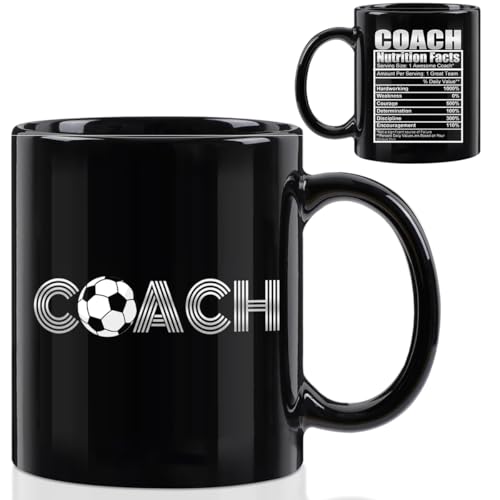 CFGBFDGH Coach Gifts Office Coffee Mug, Soccer Ball Ceramic Cup with Handle