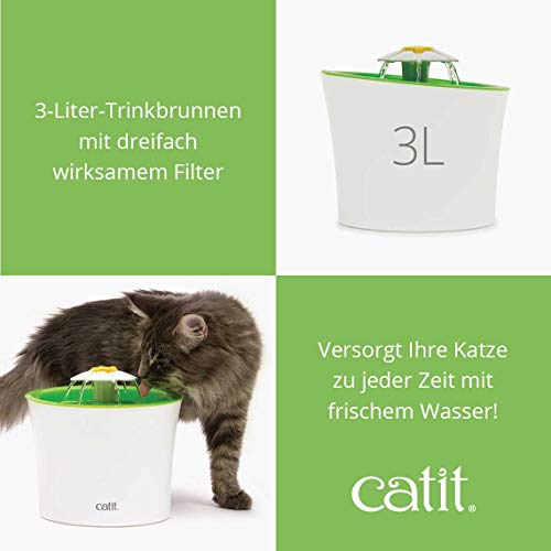 Katzenbrunnen Catit Flower Fountain mit 3 Litern Fassungsvermögen