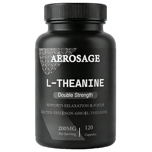 L-Theanine 200mg for Stress Relief & Mental Clarity | Green Tea Amino Acid, Supports Focus, Relaxation & Mind Balance | Vegan, Non-GMO, 120 Capsules