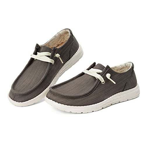 Image of Women's Canvas Loafers, Comfortable Slip-On Walking Shoes