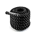 TOOLZ Battle Rope, Sportseil für Kraftausdauertraining, schwarz, Länge: 12m / Durchmesser: 35 mm/Gewicht: 10kg