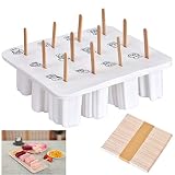 🍧Con tapa y 50 palitos de madera - para evitar que el líquido se derrame, mantener los palitoss en la posición adecuada,y prevenir la absorción del olor del refrigerador