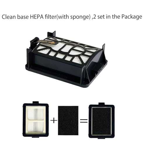 JoyBros Replacement Parts Kit for Shark Power Detect/Detect Pro Vacuum Cleaner Accessories - 2 Main Brush Roll, 5 HEPA Filters, 8 Side Brush, 2 Self-Clean Base Foam & HEPA Filter
