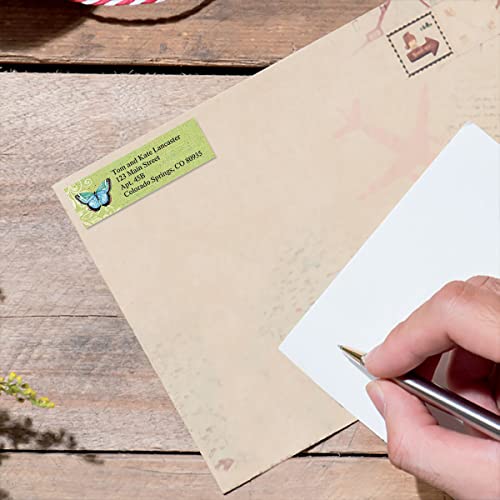 Butterfly Beauty Personalized Return Address Labels – 4 Designs, Set Of 240, Small, Self-Adhesive, Flat-Sheet Labels, By Colorful Images #TOP2