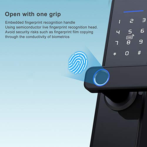 Fechadura inteligente, trava de maçaneta de liga de zinco, senha de 6 a 10 dígitos para portas de en