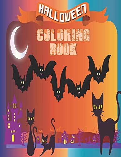 Halloween Coloring Book: Cute Halloween Book for Kids, 3-5 yr olds