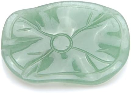 AITELEI Natural Rose Quartz Mandarin Ducks Love Birds on Green Aventurine Lotus Leaf (Male and Female) Fengshui Figurines for Love and Romance