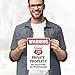 Warning Attention This Area Under 24 Hour LiveNo Soliciting No Trespassing Sign, 10x7 Inches, 4 Mil Vinyl Decal Stickers Weather Resistant, Made in USA by My Sign Center