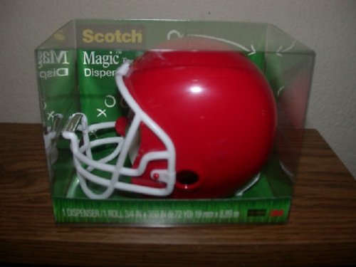 1 X Magic Tape Dispenser: Football Helmet Colours Vary