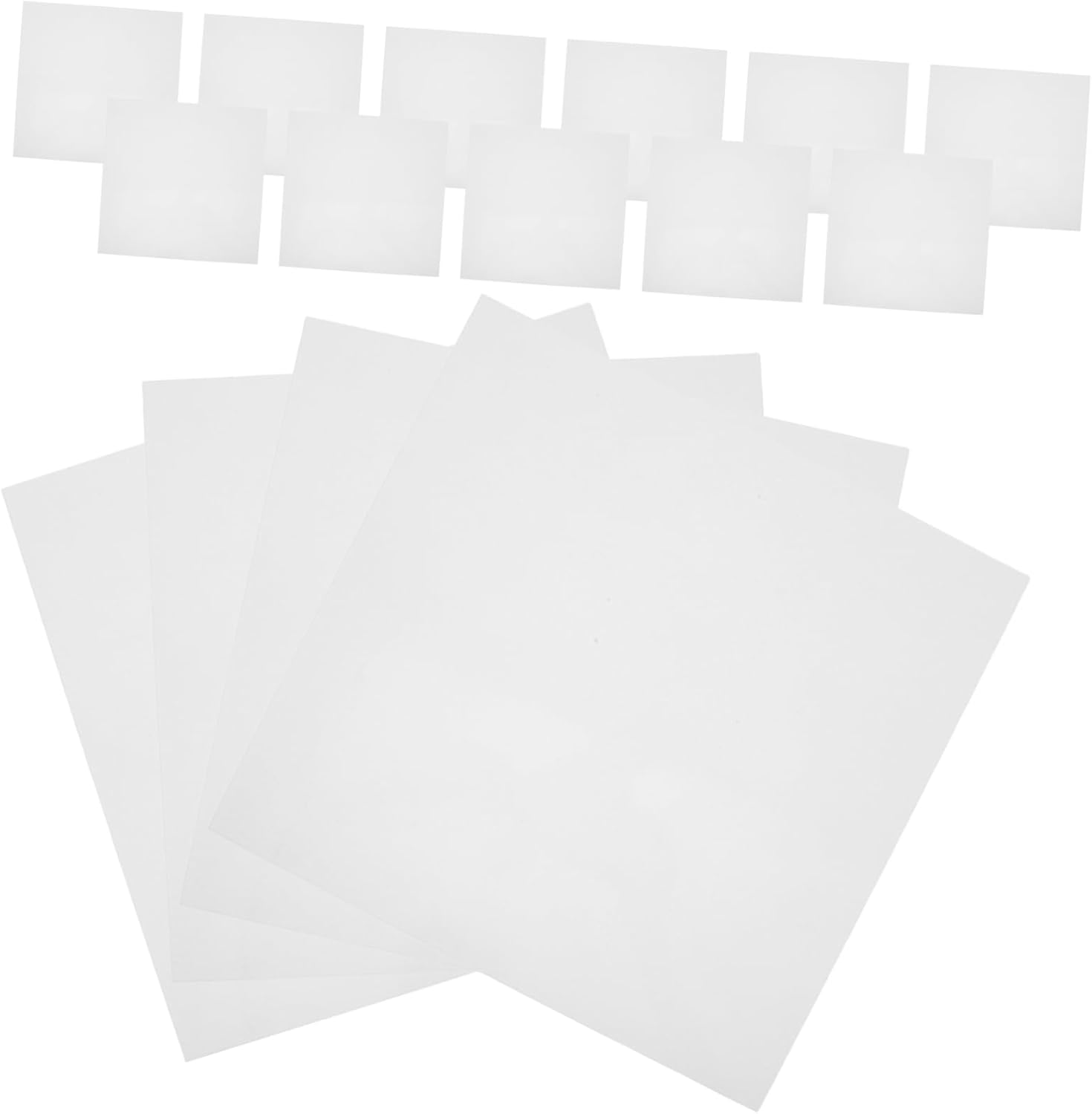 Homoyoyo 12x12 Inch Milky Translucent PET Blank Stencil Sheets 15pcs DIY Templates for Projects Compatible Cutting Machines for Artists