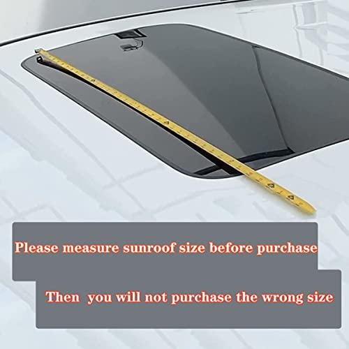 Image of 34inch Universal Shatterproof Sun Rain Guard Rainroof Wind Deflector,Tape On Dark Smoke Tint Auto Moonroof Window Visor Fit for The Sunroof Which is Not Wider Than 32.8 inch,Rainy Weather Protection RN88