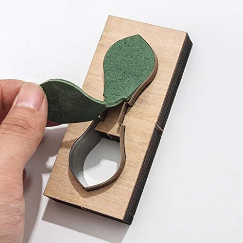 WOWOWO 8Pcs DIY Keychain Scrapbook Embossing Wooden Die Cutting Leather Mold Art Crafts