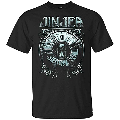 Jinjer - Camiseta unisex de manga corta para hombre, cuello redondo, 100 % algodón, Negro, S