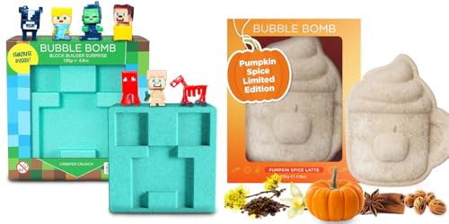 Block Builder Surprise Figure Inside and Pumpkin Spice Latte Bath