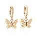 Olbye Butterfly Earrings Dainty Gold Drop Earrings Charm Earring Body Jewelry for Women and Girls