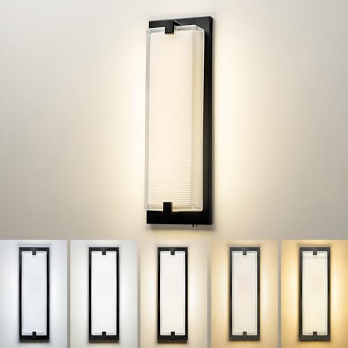 zeyu Modern LED Indoor Wall Light Sconce, Large 19 inch, ZTH100BM-LED BK