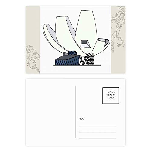 Carte postale de fleur lot de 20 illustrations Science Art Singapour multicolore 5.7x3.8 pouces