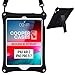 Cooper Bounce Strap Shoulder Strap Rugged Case Compatible with Apple iPad Air 2, iPad Pro 9.7 | Shock Proof Heavy Duty Cover with Stand, Hand Strap | Kids Adults | A1673 A1674 A1566 A1567 (Black)