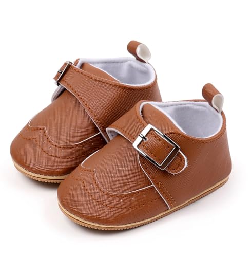 Infant Boys and Girls Oxford Shoes PU Leather Loafers Dress Shoes are Suitable for Crawling, Wedding Dress, Birthday Parties and Any Occasion2