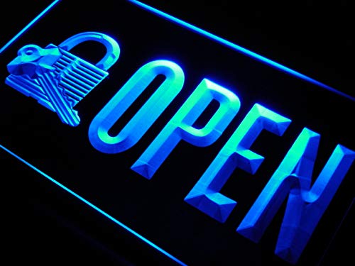 ADVPRO OPEN Locksmith Key Cutting Shop LED Sign Neon Light Sign Display j848-b(c)