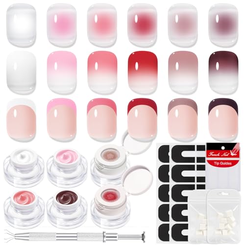 Image of modelones Pat Paint Gel Nail Polish, 6 Colors Soak Off UV Patting Gel