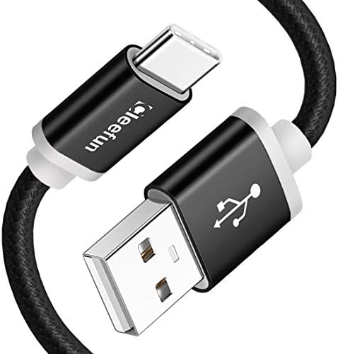 CLEEFUN USB A to USB C Cable [1.8M, 2-Pack], Durable Nylon Braided 3A Type C Fast Charging Charger Lead Compatible with Samsung Galaxy S10 S9 S8 S20 Plus S10e, A20e A21s A51 A50 A70, G8 G7 G6+
