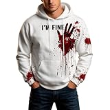 Générique Pull à Capuche pour Hommes-Sweat à Capuche Homme imprimé Sang...