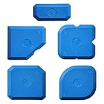 Silicone Caulking Tool Kit – Sealant Finishing Set, Grout Smoothing and Caulk Application Tools for Bathroom, Kitchen, Floor, Window, Sink – Reusable Silicone Seam Tools (Blue, 5 Pcs)