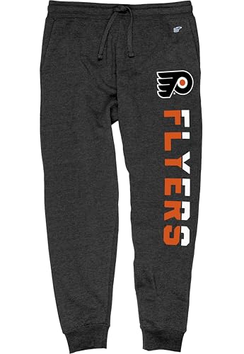 Blue 84 Philadelphia Flyers NHL Officially Licensed Sweatpants Jogger Outlier Charcoal, Small