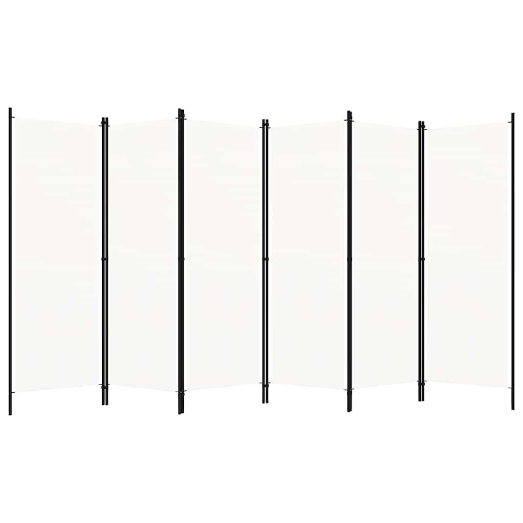 6 pezzi. Divisorio bianco, 300 x 180 cm