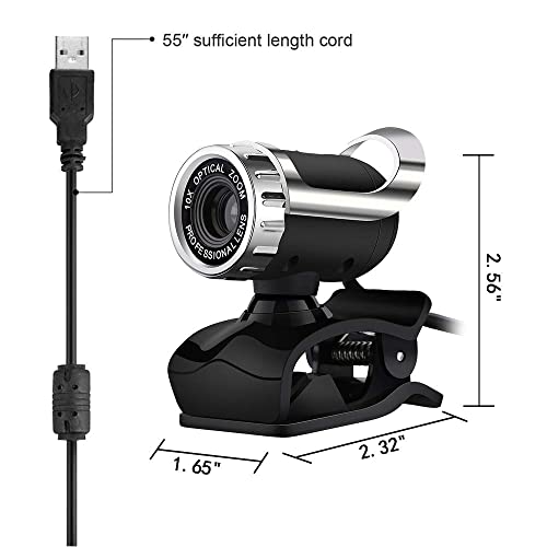Webcam With Microphone 480P Manual Focus Webcam Computer Camera Web Camera Pc Webcam For Video Calling Recording Conferencing (Black) #TOP3