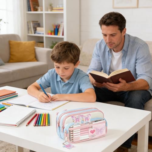 Pochette artistique de rangement avec compartiments pour stylos - 4