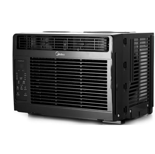 Image of Midea 5,000 BTU Window Air Conditioner with Remote, 150 Sq ft, Black, 3 cooling modes and 3 fan speeds - MAW05R1WBL-T
