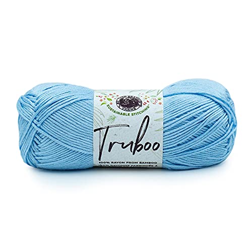 Image of (1 Skein) Lion Brand Yarn Truboo Yarn, Light Blue