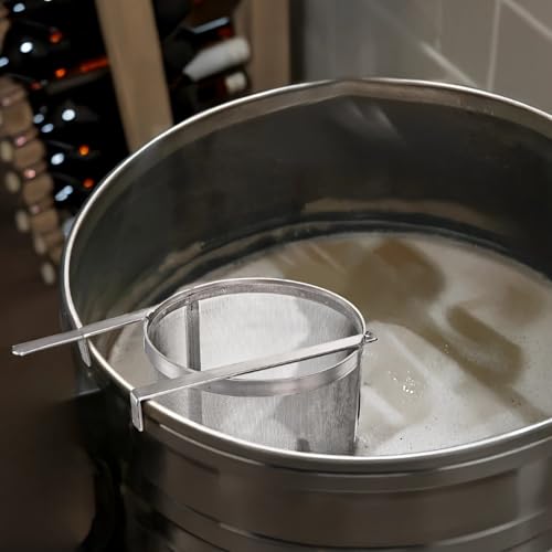 Spider Strainer Stainless Steel, Kitchen Strainers Stainless Steel Mesh, 10 cm Diameter, 25 cm Height, Ideal for Midwest Homebrewing and Winemaking Supplies