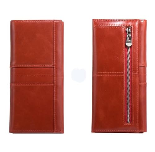 Women's Head Layer Cowhide Multi-Card Wallet, Simple Fashionable Wallet, Long Clutch Women's Bag, Color Multi Choices, Blue, One Size4