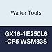 Walter Tools GX16-1E250L6-CF5 WSM33S Carbide Tiger-Tec Grooving Indexable Turning Insert, 0.008" Corner Radius (Pack of 10)