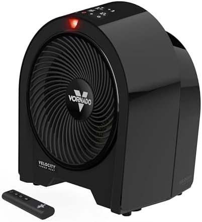 Vornado Velocity 5R (2026) Space Heater, Digital Thermostat, Blac...