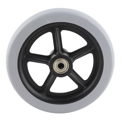 Garosa Wheelchair Front Wheels, 6 Inch Front Caster Disabled Anti-Slip Rubber Wheels Wheel Replacement for Wheelchairs, Rollators, Walkers for Handicapped People with Limited Mobility (6 Inch)